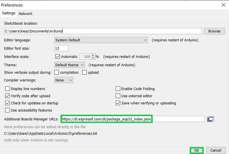 Installing the ESP32 Board in Arduino IDE - BromleySat
